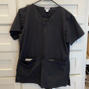 black landau scrub set